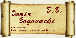 Damir Bogovački vizit kartica